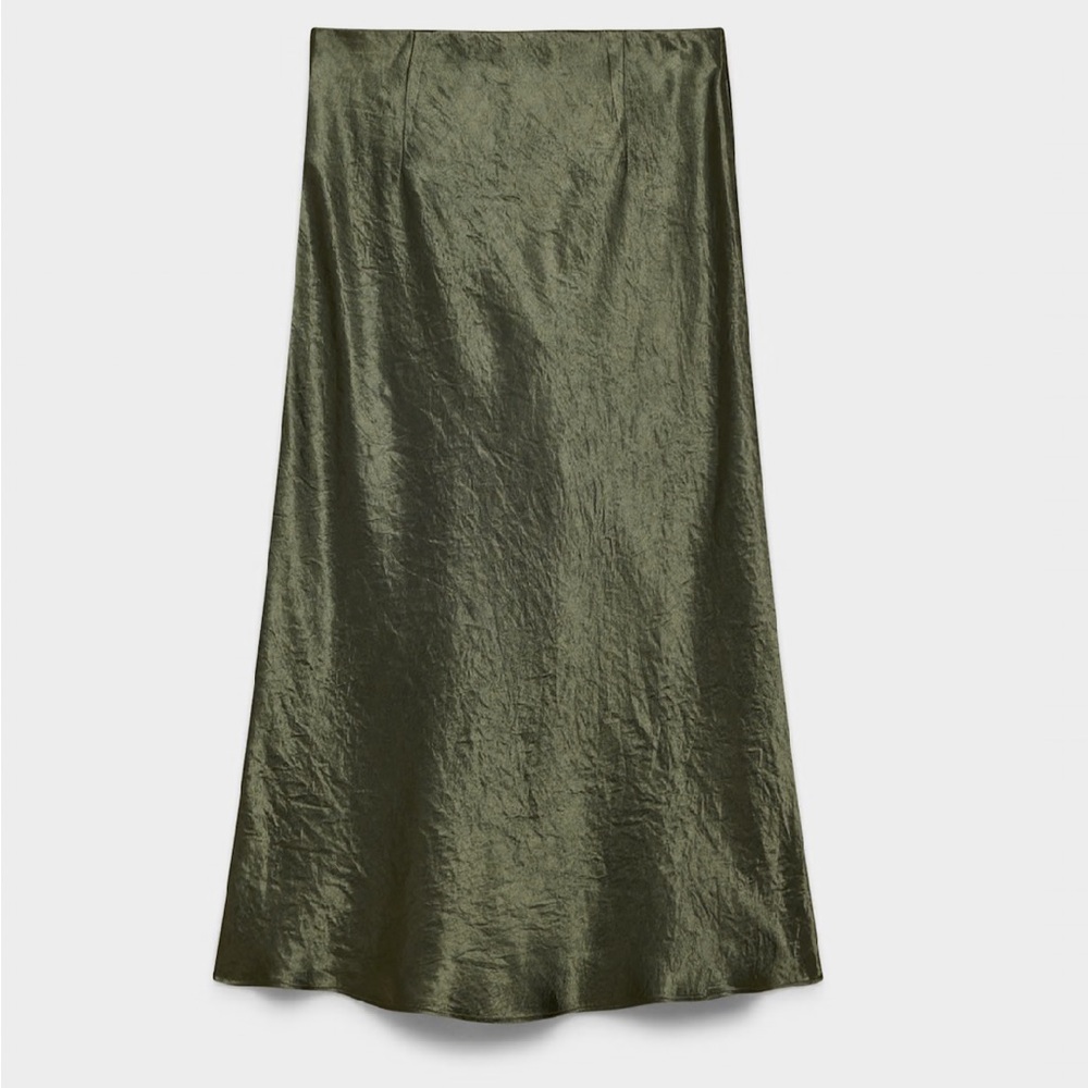 Slip Satin Midi Skirt